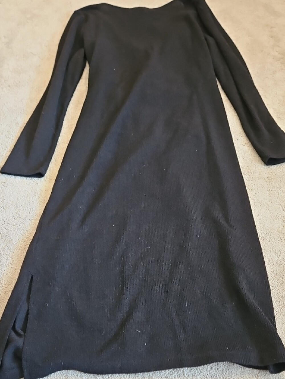 Motherhood Maternity Nursing Black Long-Sleeve Tie-Front Knit Dress - Picture 11 of 11